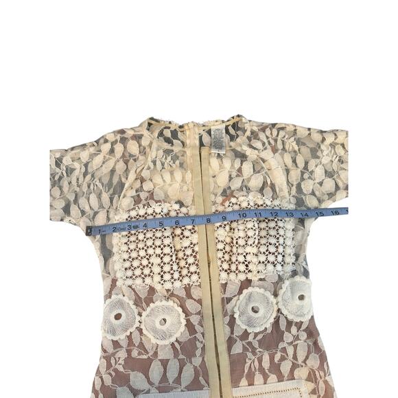 Beguile by Byron Lars White Giupure Lace Cocktail Carissima Sheath Dress Size 2 - Picture 11 of 14